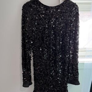 Show Me Your MuMu Black Sequin Dress
